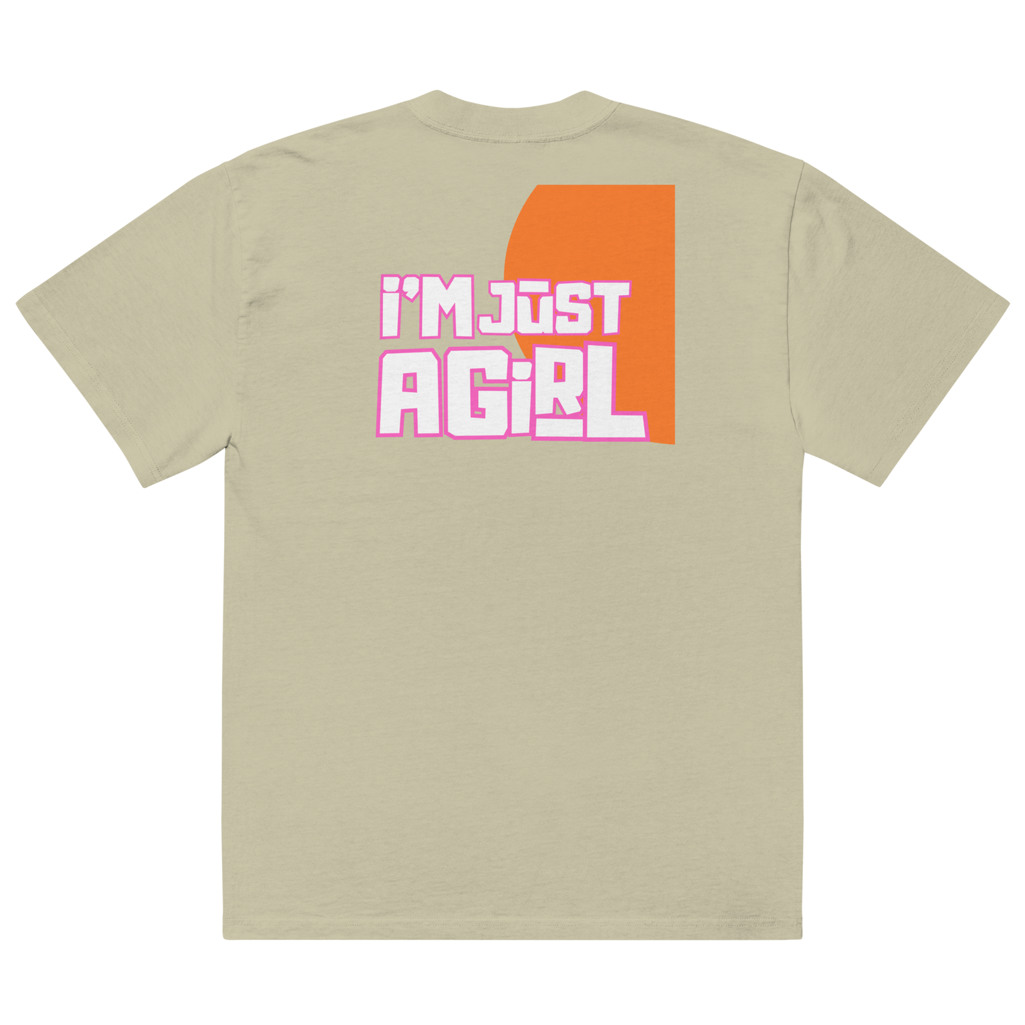 A- GAJI-I'm Just A Girl (pink and orange)