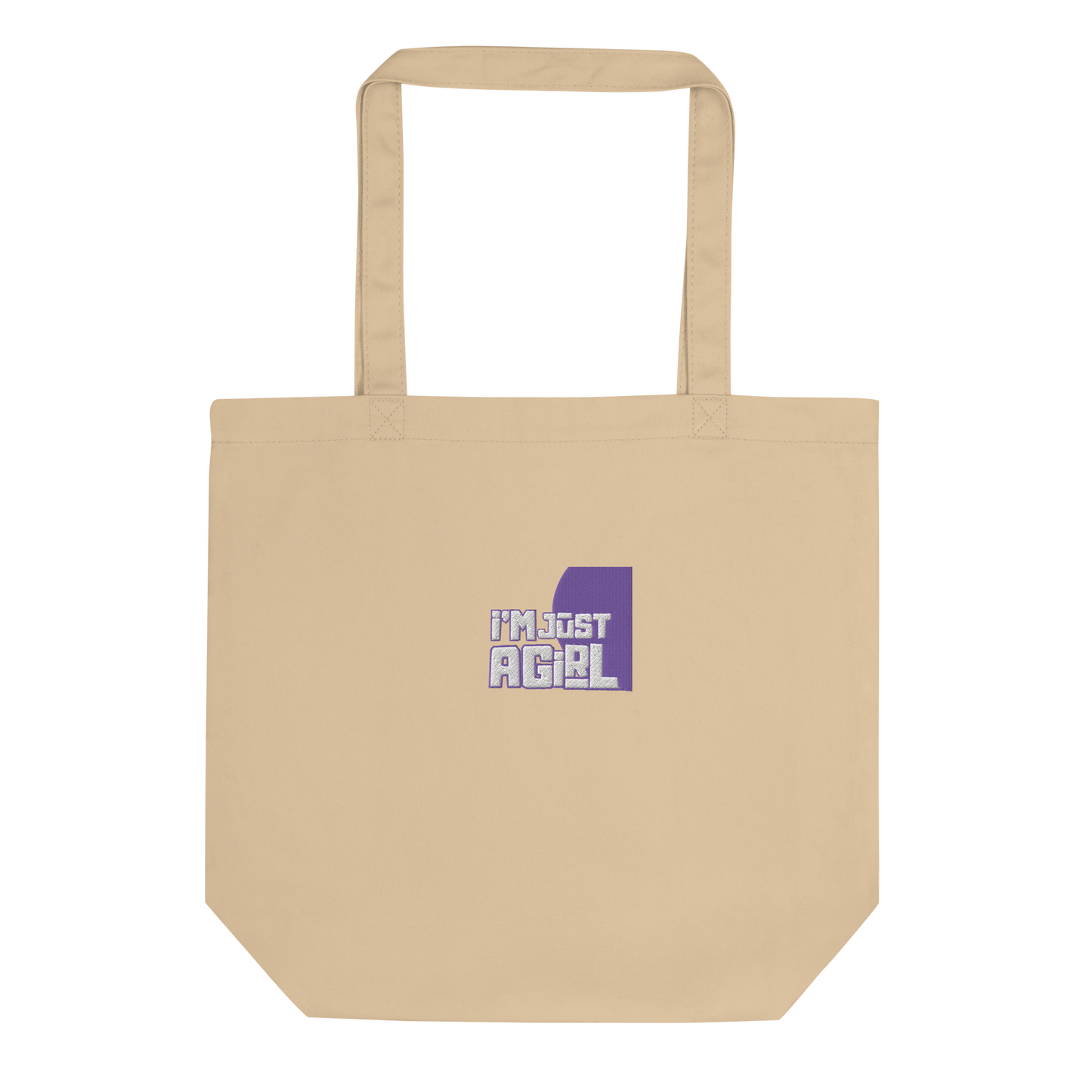 A- GAJI "I'm Just A Girl" Eco-Friendly Tote Bag [Lavender and Purple Colorway]