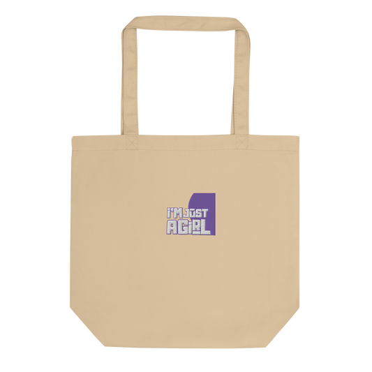 A- GAJI "I'm Just A Girl" Eco-Friendly Tote Bag [Lavender and Purple Colorway]